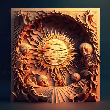 3D model The Falling Sun game (STL)